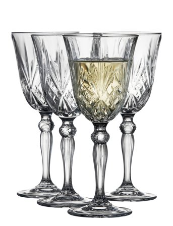 Lyngby Glas | Hvidvin 4 Stk. Lyngby Melodia | 21 cl