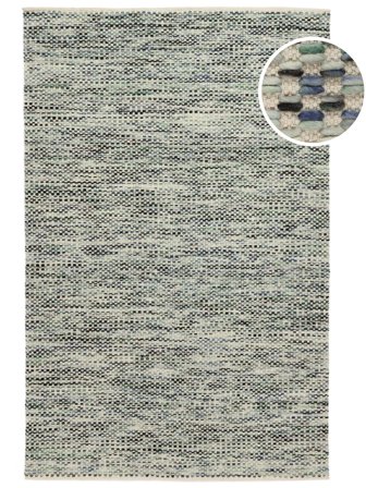 Pebbles 140X200 Petit Gris/Bleu Tapis De Laine