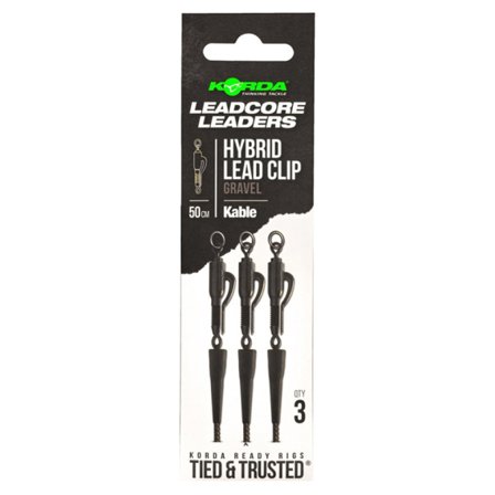 Korda Leadcore Hybrid Lead Clip Gravel, 3 pack
