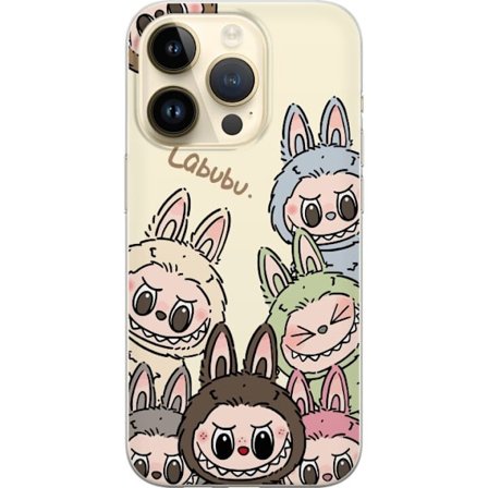 Kompatibelt Mobildeksel til Apple Apple iPhone 14 Pro Monster kanindukke med blomsterkrans vinylfigur