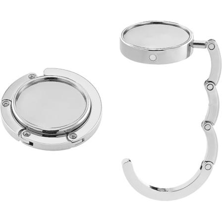Sammenleggbar veskekrok sett med 2 - Metallposehenger for bord eller skrivebord - Bærbar veskeholder for å henge veske og småting