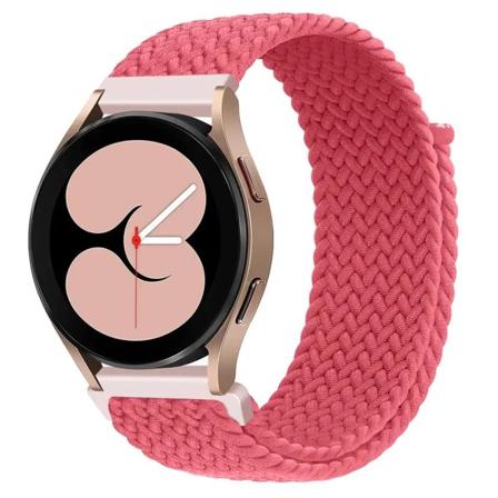 20 mm 22 mm rem för Samsung Galaxy Watch 4/5/6/ pro/ klassisk 45 mm 44 mm flätad Solo Loop armband correa HUAWEI watch GT 2e-3 band Pink Punch 20mm 