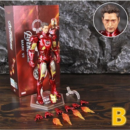 Zd Toys Marvel Iron Man Mk1 Mk2 Mk3 Mk4 Mk5 Mk6 Mk7 Mk42 Mk43 7" Film Actionfigur Iron-man Mark 1 2 3 4 5 6 7 42 43 Legends C
