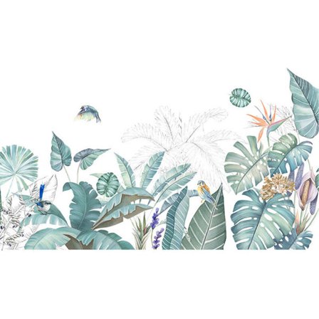 Plantain Leaf Wall Stickers til Stue Soveværelse Fodliste Væg Dekoration Aftagelige Wall Stickers Murals Hjem Dekoration