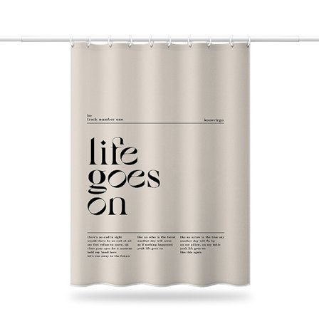 Duschdraperi Vattentät Engelsk bokstav Gardin 150X180CM