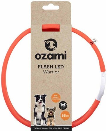 Ozami Halsband Flash Warrior Led Röd 65 cm - Ozami