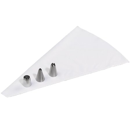Tala Dekorationsset med spritspåse och 3 tyllar, silver/vit | Bakning > Spritsar och Tyllar > Spritspåseset | Bagaren och Kocken