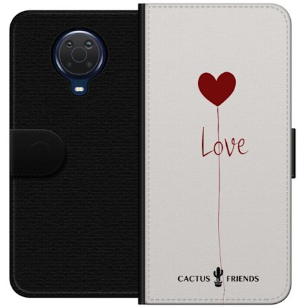 Kompatibelt Lommeboketui til Nokia Nokia G20 Cactus and Friends - Love Balloon Minimal