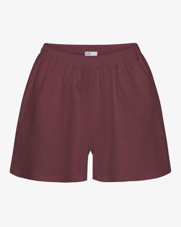 Linen Shorts - Oxblood Red