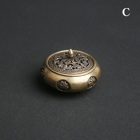 Retro Suitsukepoltin Kaksitoista Horoskooppimerkkiä Poltin Messinki Suitsuke H