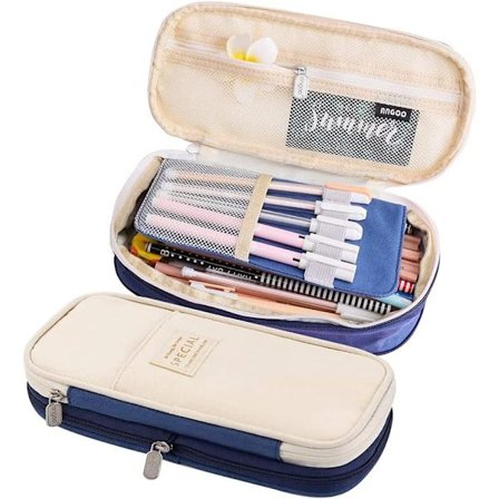 Monitoiminen kokoontaitettava penaali vetoketjulla – ulosvedettävä muotoilu ja suuri kapasiteetti kouluun ja toimistoon