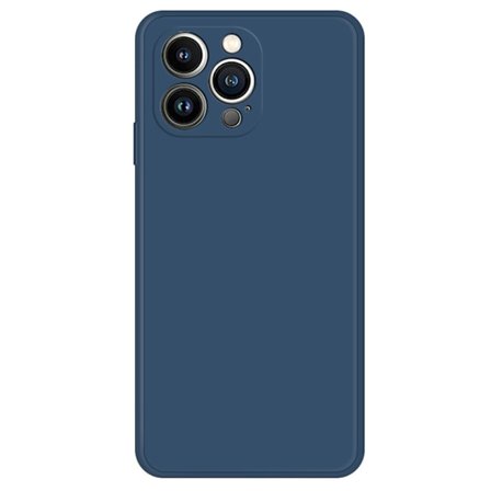 Viistetty pudotusta estävä kumipäällysteinen suojus iPhone 15 Pro - Tummansininen