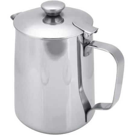 【PP】Rustfri kanne melkekanne mugge kanne med lokk for Latte