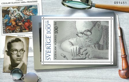 Sverige - Czeslaw Slania 100 år - Postfrisk miniark