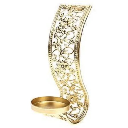 NY Metall Väggljusstake Väggmonterad Ihålig Ljusstake