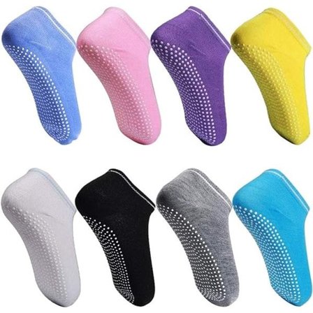 8 par skridsikre sokker til kvinder, yoga pilates sokker, grebssport DXGHC
