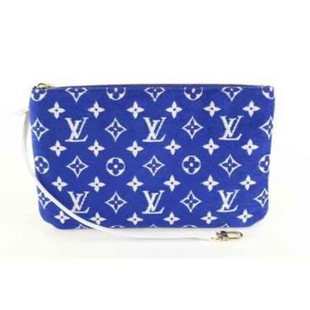 Louis Vuitton Vintage Pre-owned Velvet louis-vuitton-Väska blå, Dam Vintage Väskor, Dam, Storlek: ONE SIZE