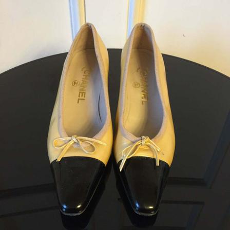 Chanel Vintage Pre-owned Escarpins , Beige , Dames , Maat: 37 EU Vintage Schoenen