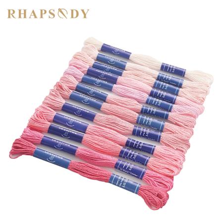 Rhapsody DMC Laadukas Egyptil inen Puuvilla Tikkauslanka 6 Langallinen Kaksinkertainen Mercerisoitu Ristinommel Lanka 12 V ri Sarja 8 Metri Tangle 