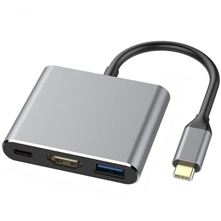 3 i 1 Hub Type C til HDMI USB 3.0 USB-C Adapterkabel