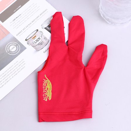 Three Fingers Full-Finger Snooker Pool Cue Billiard Hanske for L