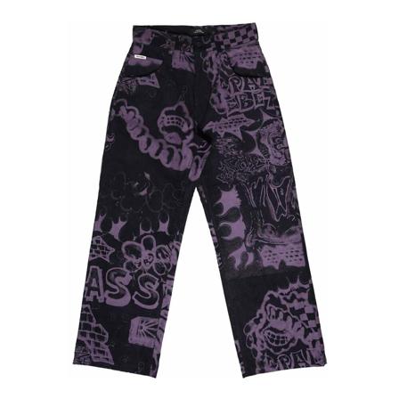 Comme des Garçons, Wide Trousers Blauw, Heren, Maat:M