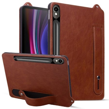Leather Case for Samsung Galaxy Tab S11/S10 Lite/S10 FE/S9/S9 FE/S8/S7 – Brown