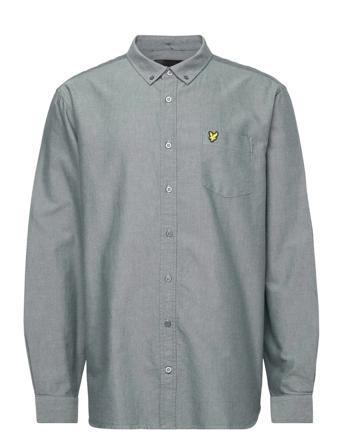 Regular Fit Light Weight Oxford Shirt Skjorte Uformell Grå Lyle & Scott