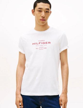 Tommy Hilfiger Hilfiger Stack Graphic Tee - White - S