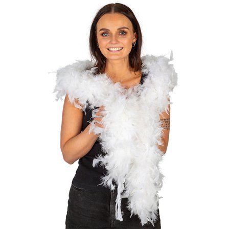 Fjäderboa Vit 80 g 180 cm
