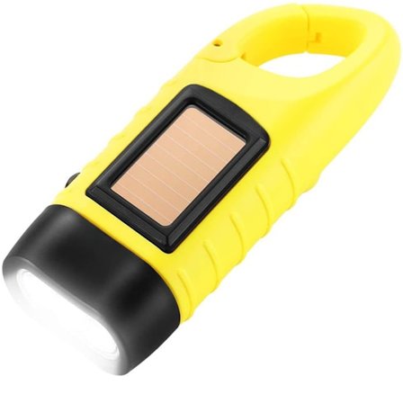 (Gul) Håndsving lommelygter, solcelledrevet genopladelig L, ZQKLA