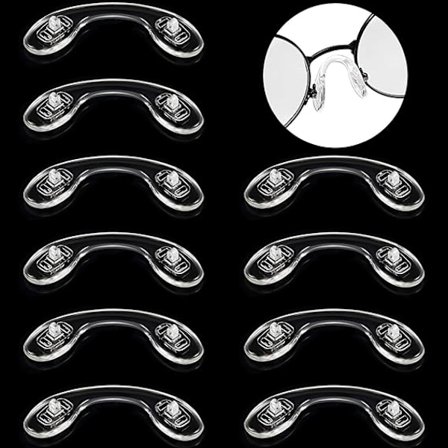 10 Par Myke Silikon Neseputer U-formet Nesebro Pads Skrue-