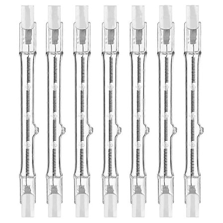 R7s Halogenpærer, 7 Pakker R7s Pære 118mm Dæmpbar 230V Halogenpærer, Wolfram Lineær Pære 150W-Perfet