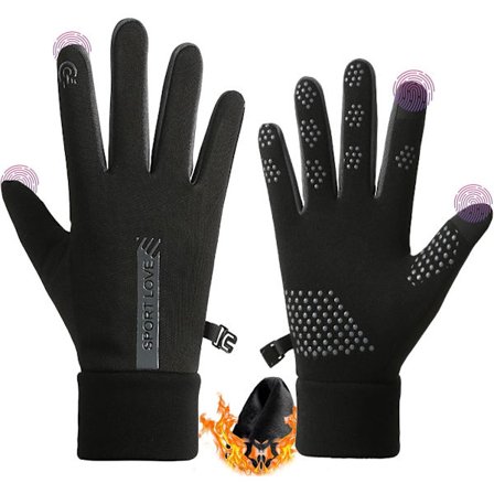 Varme vinterhansker - Berøringsskjermkontroll - Varmt fleecefôr, Vindtett