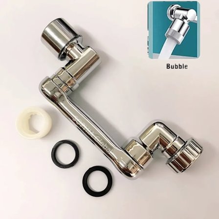 Ny 1080° Universal Rotasjons Kran Sprøytehode For Vask Kran Forlenger Sprut Bobler Dyse Kjøkkenkran 22/24 Adapter 1080 én modus