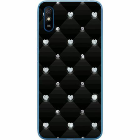 Xiaomi Redmi 9at Genomskinligt Skal Bling Heart