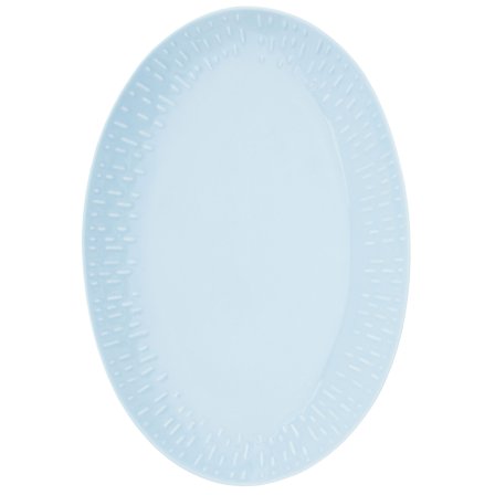 Aida Confetti ovalt fat 36 x 25,5 cm, aqua