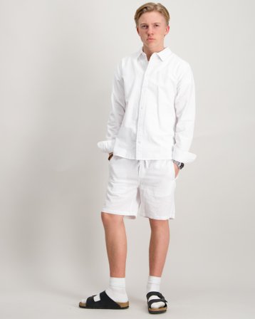 RYVLS Jackson Linen Shorts Biały Szorty Chłopiec - Kids Brand Store