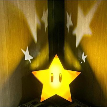 Stjerneformet projektorlampe - 12,5*12,5*4,3CM, stjerneprojektionsstemningslampe