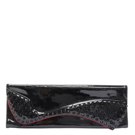 Christian Louboutin Pre-owned, Pre-owned Leather clutches Zwart, Dames, Maat:ONE Size