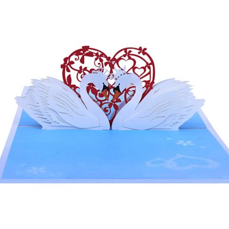 3D pop-up-kort med kuvert för alla hjärtans dag, födelsedag, bröllop