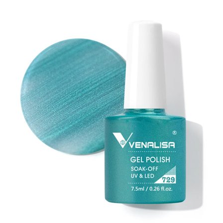 Venalisa Gel Nagellack 7.5ml Vit Hatt Glas Nagel Gel Polish NoWipe Top Soak Off UV LED Nagellack Glitter Färg Gel