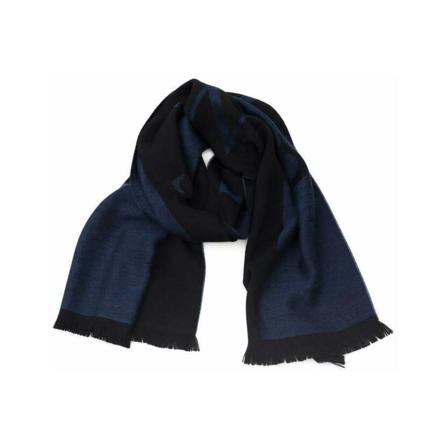 Philipp Plein, Blue Wool Scarf Zwart, unisex, Maat:ONE Size