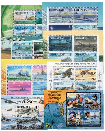 Gibraltar 1993-1999 - MICHEL Bl 18-19, 21-22, 26, 29, 33 og 35 - Postfrisk