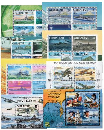 Gibraltar 1993-1999 - MICHEL Bl 18-19, 21-22, 26, 29, 33 og 35 - Postfrisk