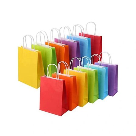 30 gaveposer med håndtag, festposer i blandede farver til shopping, bryllup, jul, ferie