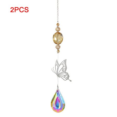 Fjärilar Crystal Windchimes Butterfly Hängande hänge STYLE