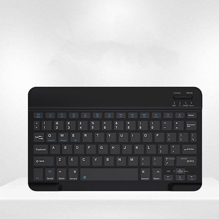 Mini trådlöst tangentbord Bluetooth svart 1st, 247*149*5mm långt batteri