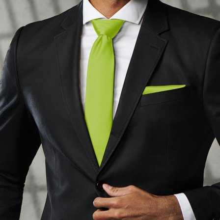Semplice cravatta verde lime da 8 cm per uomini - Cravatte in tinta unita