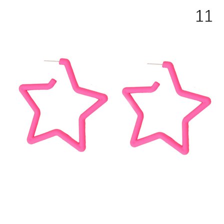 Barbie Rosa örhängen Rose Red Geometriska mångsidiga örhängen Holi